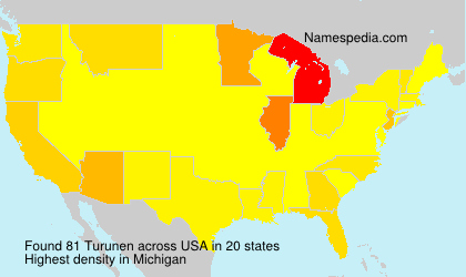 Surname Turunen in USA