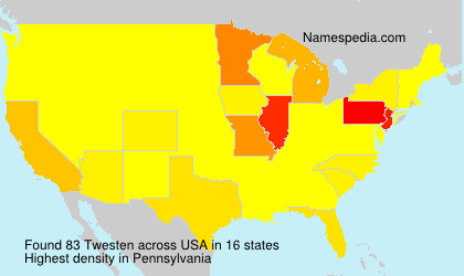 Surname Twesten in USA