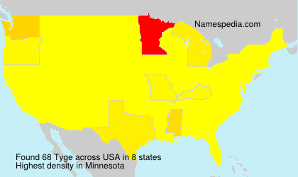 Surname Tyge in USA
