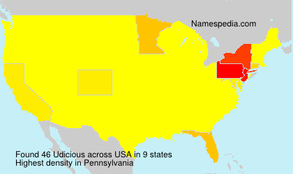 Surname Udicious in USA