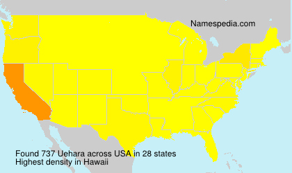 Surname Uehara in USA