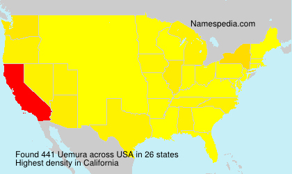Surname Uemura in USA