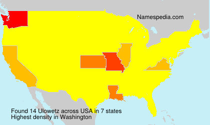 Surname Ulowetz in USA