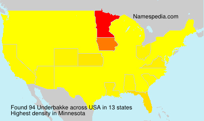 Surname Underbakke in USA