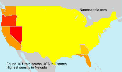 Surname Urain in USA