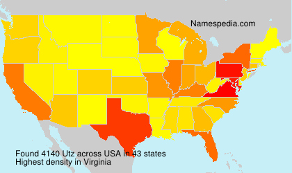 Surname Utz in USA
