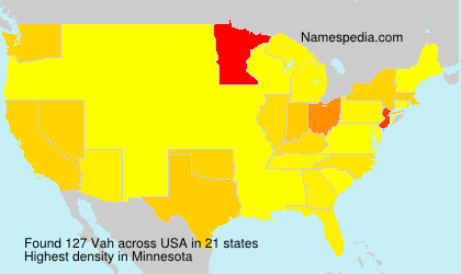 Surname Vah in USA