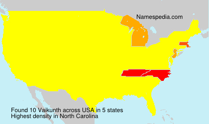 Surname Vaikunth in USA Surname Vaikunth in USA