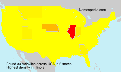 Surname Vaisvilas in USA