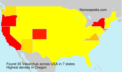 Surname Vakarchuk in USA Surname Vakarchuk in USA