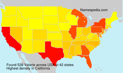 Surname Valarie in USA