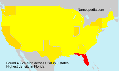 Surname Valeron in USA