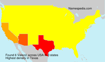 Surname Valezzi in USA