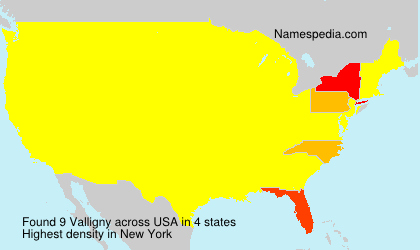 Surname Valligny in USA Surname Valligny in USA