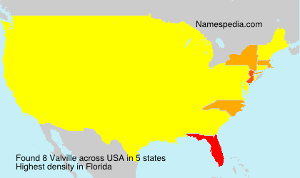 Surname Valville in USA