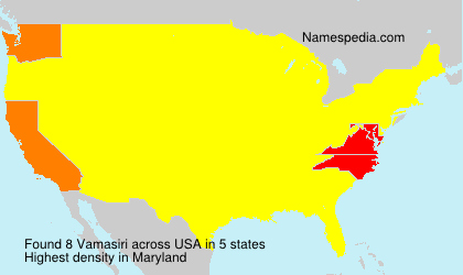Surname Vamasiri in USA