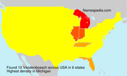 Surname Vandenbossch in USA