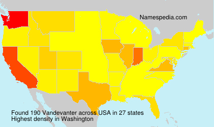 Surname Vandevanter in USA