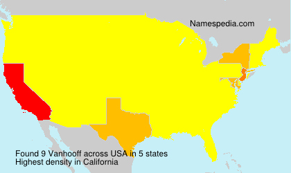 Surname Vanhooff in USA