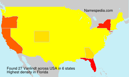 Surname Vanlindt in USA