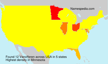 Surname Vanofferen in USA