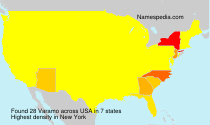 Surname Varamo in USA