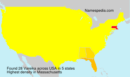 Surname Vareika in USA