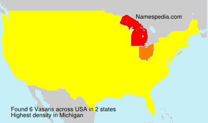 Surname Vasaris in USA Surname Vasaris in USA