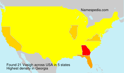 Surname Vasigh in USA