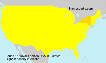 Surname Vavalis in USA