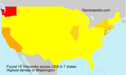 Surname Vdovenko in USA Surname Vdovenko in USA