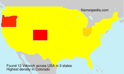 Surname Vdovich in USA