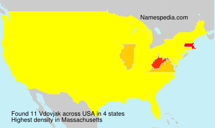Surname Vdovjak in USA