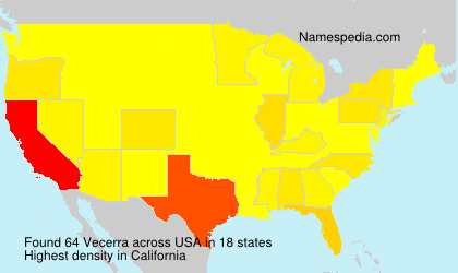 Surname Vecerra in USA