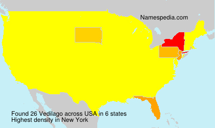 Surname Vedilago in USA