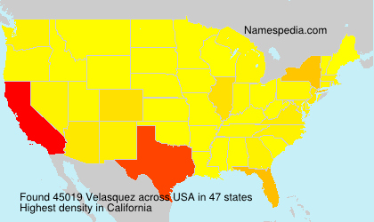 Surname Velasquez in USA