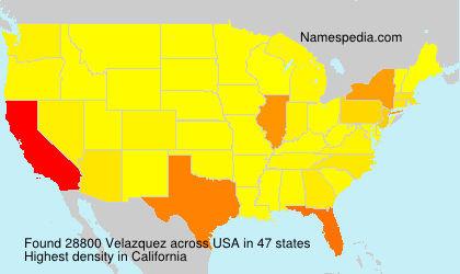 Surname Velazquez in USA