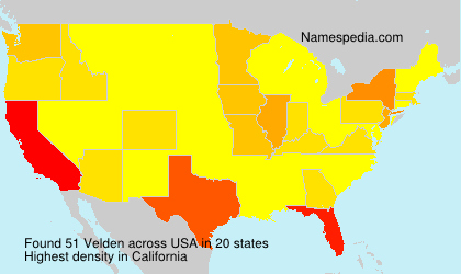 Surname Velden in USA