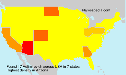 Surname Velimirovich in USA Surname Velimirovich in USA