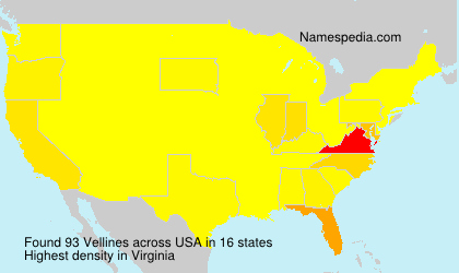 Surname Vellines in USA