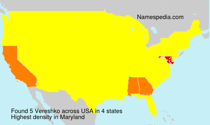 Surname Vereshko in USA