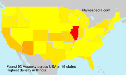 Surname Vesecky in USA
