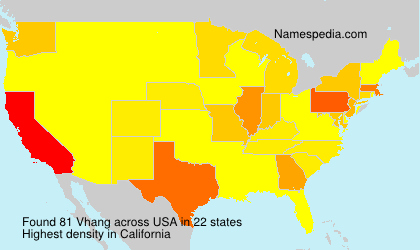 Surname Vhang in USA