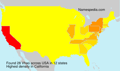 Surname Vhao in USA