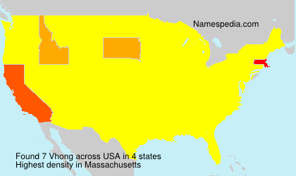 Surname Vhong in USA