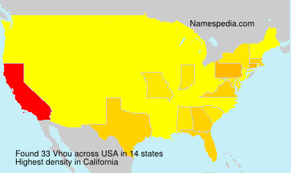 Surname Vhou in USA