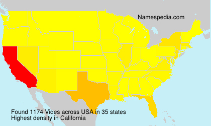 Surname Vides in USA