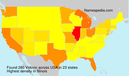 Surname Vidovic in USA