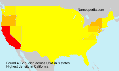 Surname Viducich in USA Surname Viducich in USA