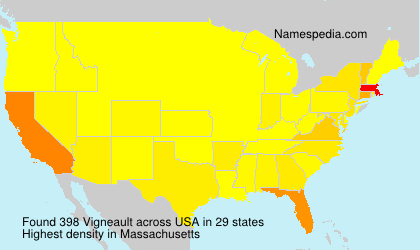 Surname Vigneault in USA